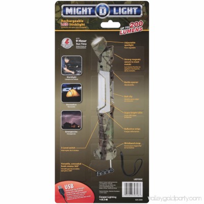 Might-D-Light 7-Watt 200-Lumen Camo Rechargeable LED Stick Light 552866090